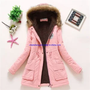 Women 's Fur Hoodies Ladies Coats Winter Warm Long Coat Jacket Cotton Clothes Thermal Parkas