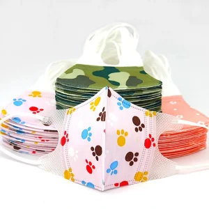 Disposable Non-Woven 3D Face Mask Foldable Fashion with Earloop for Kids