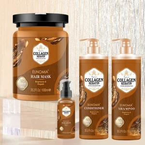 2026 Organic Keratin Collagen Protein Hair Care Collection For Women Moisturizing Shampoo Conditioner Hair Mask For Curly Hair