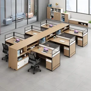 Flexible Office Furniture Desks Modern Desk Partition Customized Multiple People Modular Office Workstation