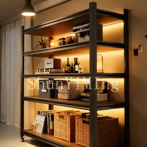 Modern Black Industrial Shelving Rack
