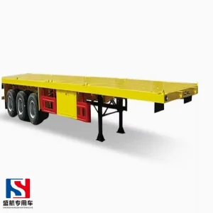 Heavy-Duty Low Flatbed Semi Trailer for Truck Efficient Cargo Transport
