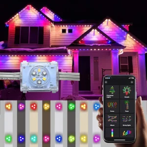 Rgbw 48v Jellyfish Pixel Point Light 2904 Landscape Outdoor Waterproof Point Light Rgbic Permanent Christmas Holiday Lights