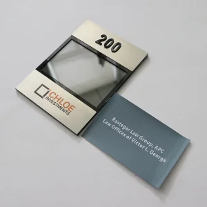 Laser Cut UV Printed Company Name Office Manager Room Number Door Plates