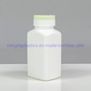 Good Quality 190cc Eco-Friendly Square Customized Food Medicine Grade Empty Plastic HDPE Bottle