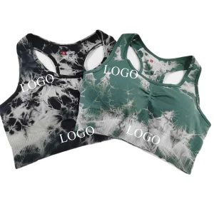 Rótulos Privados Personalizados Sutiã Esportivo Tie Dye