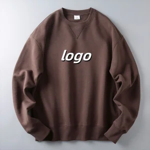 Custom Embroidered Logo OEM Fleece Long Sleeve Pullover Oversized Sweatshirt