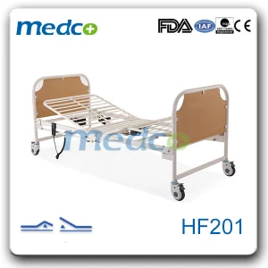 Hospital Furniture Folding Electrc Wooden Nursing Home Care Bed with Mattress