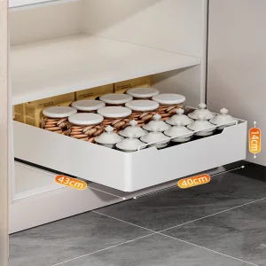 Adjustable Kitchen Cabinet Storage with Multi-Layer Pull-out Design