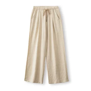 Stylish Women's Wide-Leg Trousers in Soft Lyocell Linen