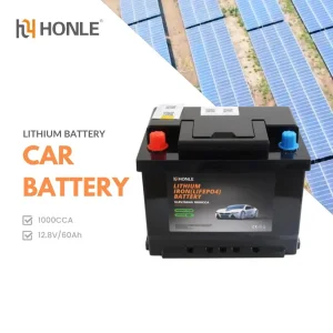 Honle Auto Parts Battery Accesorios Para Coche Lithium Battery 12V 60ah 80ah LiFePO4 Battery with CCA 1400A 1000CCA Electric Vehicle Battery