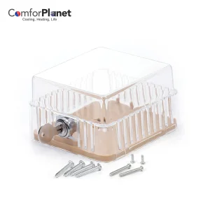 Clear Plastic Thermostat Guard Cover with Lock