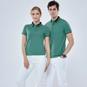 Summer High-End Fashion Ice Skin Paul Polyester Cotton Short-Sleeved Lapel Polo Shirt