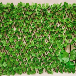 OEM Artificial Ivy expandable willow trellis hedge artificial retractable plastic leaves fence Manufacturer, Factory