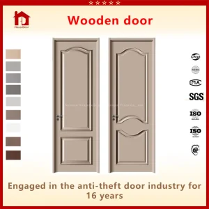 Luxury Wooden &amp; Engineered Wood Composite Interior Doors for Entrance, Security Exterior &amp; Aluminum/Sliding Door Option, Flush Design with Walnut Veneer