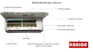 Inverter Mini Split Wall Split Mounted Type Heat Pump Seer21 Cooling and Heating 208-230V / 60Hz Air Conditioner