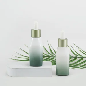 Recyclable 40ml Opal Glass Bottle Dropper Organic Cosmetics