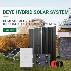 House 5kw 6kw 10kw Solar Panel System All in One Container Solar Power Inverter Combined PV Controller&Battery Kits for Home
