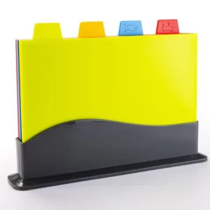 Chopping Board with Stand Set Color Coded Cutting Board Mat Esg15629