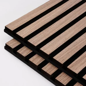 Slat Wood Panel MDF Composited Acoustic Wall Deco Panel Linear Timber