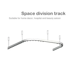 Hospital Aluminium Profile Curtain Rail Ceiling Mount Bendable Track