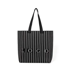 Wholesale Classic Black White Striped Ladies Shoulder Bag Large Capacity Portable Two Open Fashionable Single Shoulder Shopping