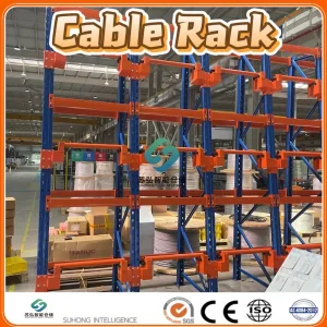 Horizontal Cable Storage Rack for Fiber Optic Reels