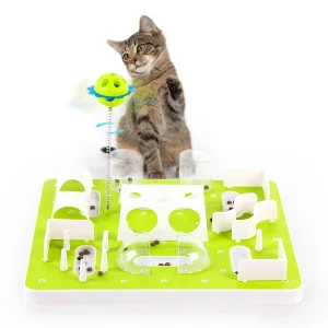 Cat Toy Food Dispenser Interactive Treat Maze