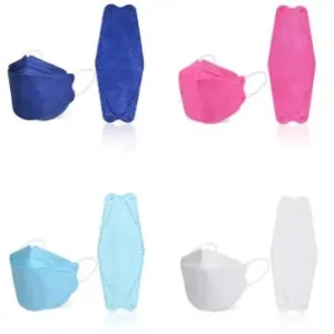 SJ Korean 3d fish shape protective head loop face mask kf94 premium disposable 4ply color facemask kf94