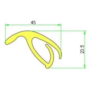 High Quality Customizable Car Sun Roof Extrusion EPDM Rubber Product Seal Strip J197