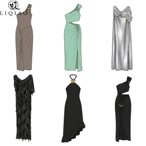 Custom Solid Color Irregular Women's Maxi and Midi Skirts, Perfect for Summer Beaches, OEM Private Label Apparel Manufacturer.