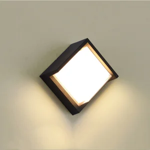 مصابيح حائط LED مربعة تصميم ألمنيوم زخرفية خارجية للحديقة بدون وميض 7W 12W AC220V PF>0.9 CRI>80ra