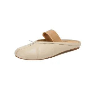 OEM ODM Alta Qualidade Couro Genuíno Moda Estilo Confortável Sandálias Mules para Mulheres Mules Fechados Chinelos para Senhoras