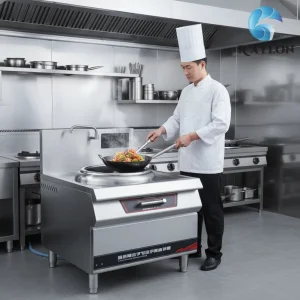 Induction Wok Stove Energy Saving Commercial Cooking Equipment for Restaurant Kitchen