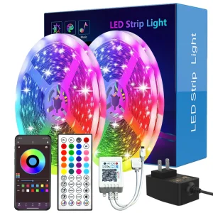 5 Meters 90 Lights 44 Keys Remote Control and APP Control Room Home Party Decoration 5050 RGB LED Light Strip