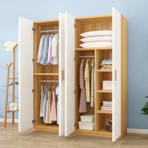 Customizable New Wooden Freestanding Closet Simple Modern Door Children's Large Capacity Clothes