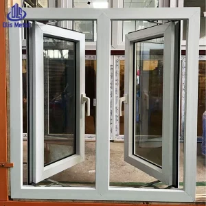 Multi-point Lock Cylinder And EPDM Sun Protection Strip UPVC Vinyl Frame Outward-opening French Casement windows
