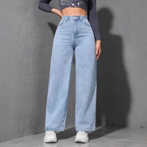 Women's Loose Straight Denim Jeans for Spring Summer
