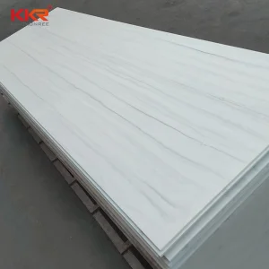 Kkr White Solid Surface Artificial Stone Marble