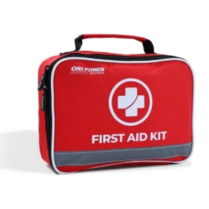 Ori-Power Compact Red First Aid Pouch, Handheld Emergency Kit Daily &amp; Outdoor Use