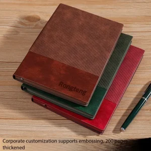 Soft Leather Logo Printed Notebook