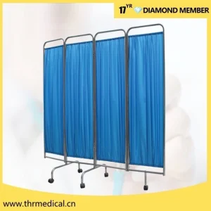 Medical Ward Folding Screen Patient Space-Saving Privacy Solution Four-Fold Ward Screen