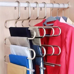 Anti-Slip S-Shape Pants Hanger 5-Layer