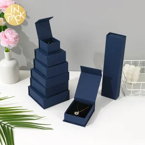 IN PACK Luxury Magnetic Jewelry Box Custom Logo Rigid Jewelry Gift Box Mini Jewelry Storage Organizer Box For Jewelry Packaging