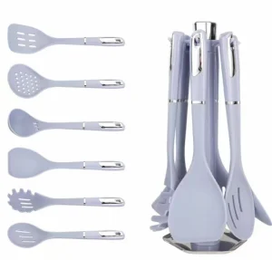 7-in-1 Multi-Functional Silicone Cooking Utensils Set for Easy Meal Prep