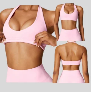 Halter Neck Summer Sexy Running Shockproof Beautiful Back Yoga Bra Fitness Top High Support Sports Bra for Women