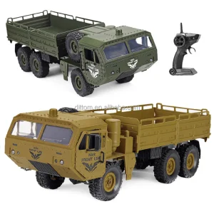 2.4G 6WD Rc Armored Truck Car 6Wheels Driving Military Pickup Truck