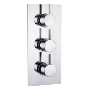 Wall Mounted Solid Brass Polished Chrome Thermostatic Shower Valve