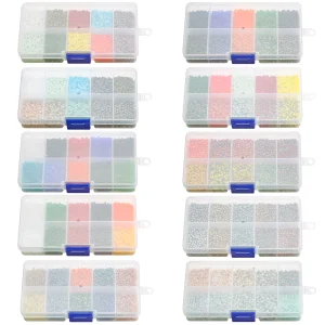 Zhubi 2mm Matte Glass Beads Kit 2800Pcs