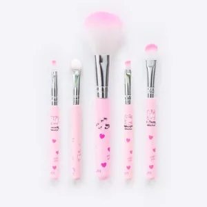 5-Piece Cute Natural Hair Makeup Brush Set